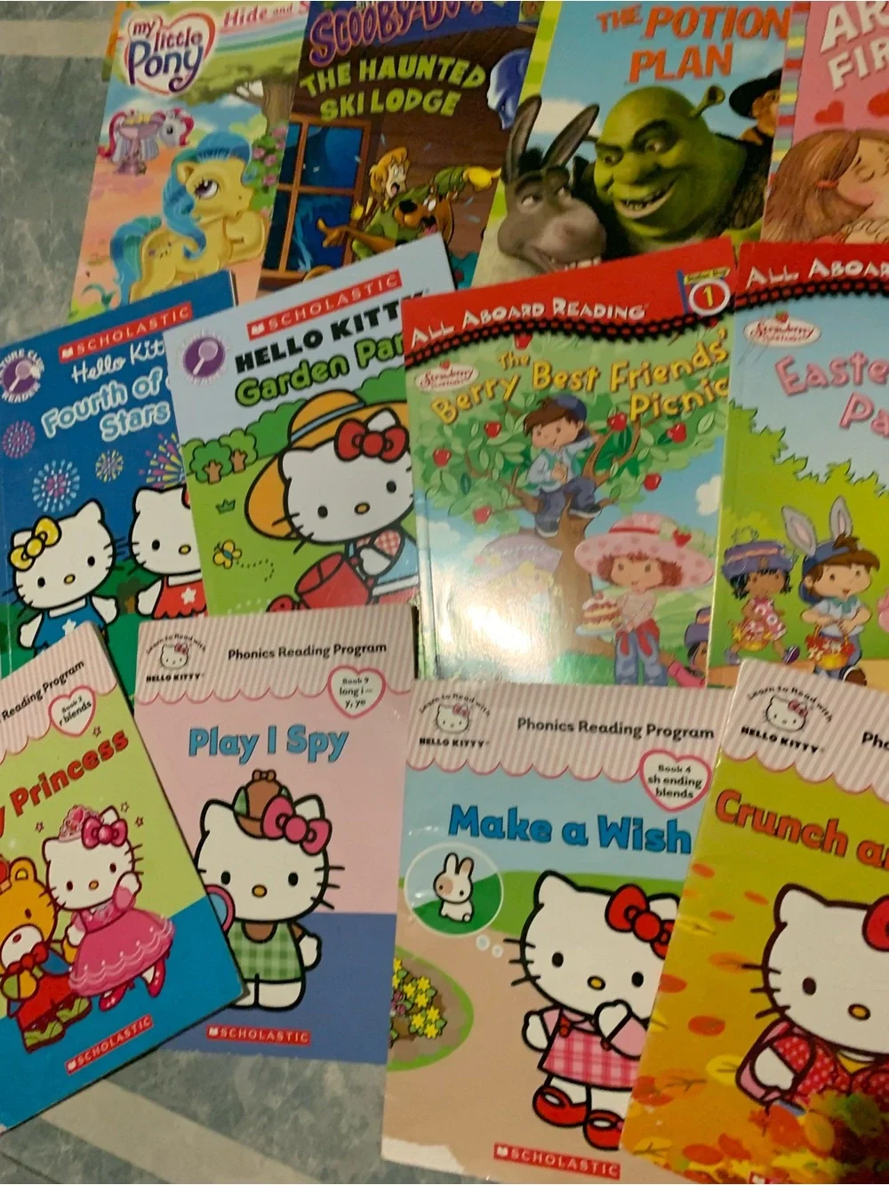 Scholastic Hello Kitty, Strawberry Shortcake, My Little Pony Lot Of 29 Books